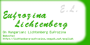 eufrozina lichtenberg business card